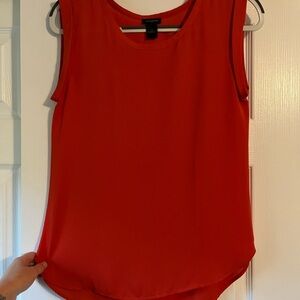 Ann Taylor Vibrant Coral/Orange Sleeveless Blouse
